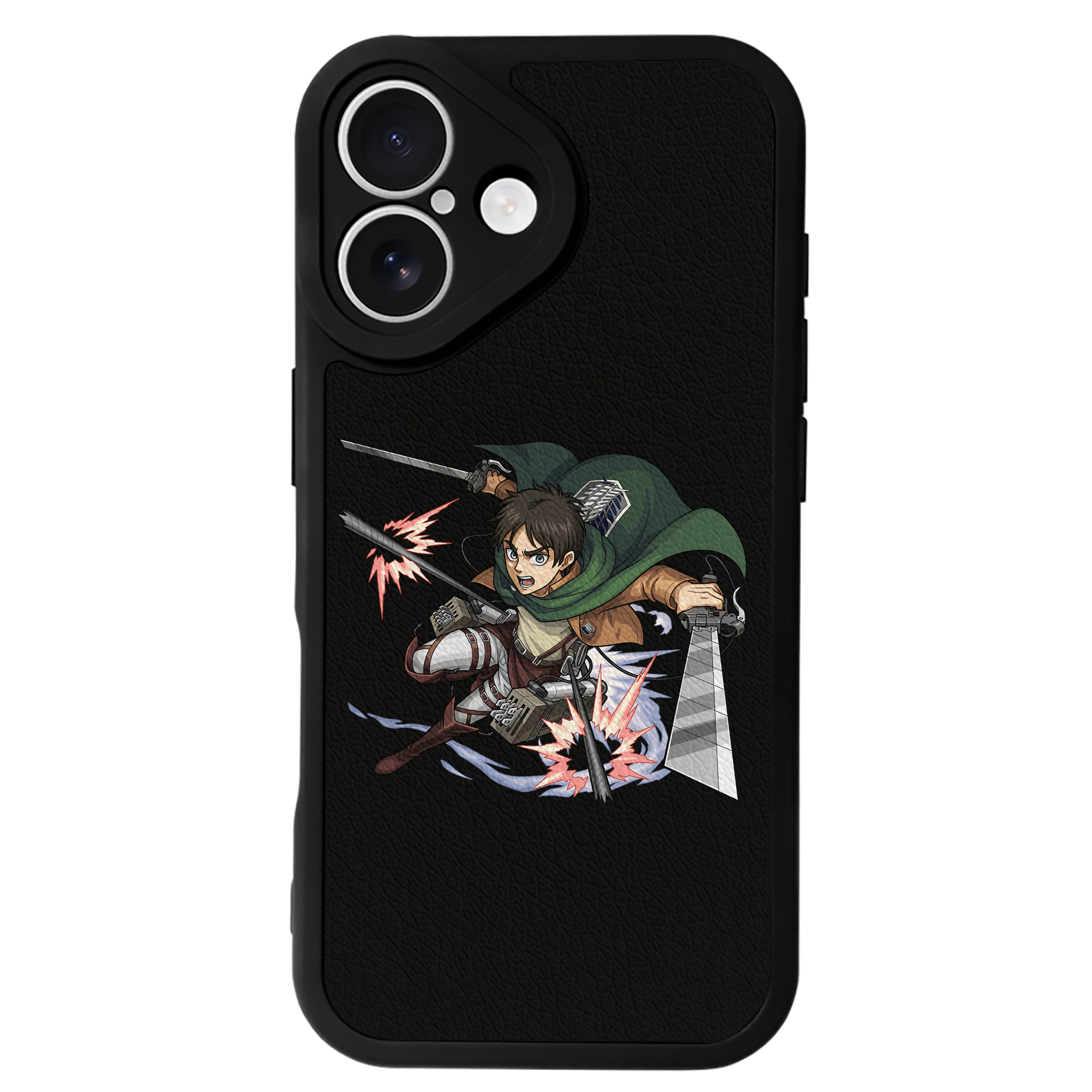 （画像用） 進撃の巨人 エレン･イェーガー Attack on Titan Eren Jäger 【iPhone 16シリーズ対応】シリコンスマホケース（レザー調） 材質：シリコン